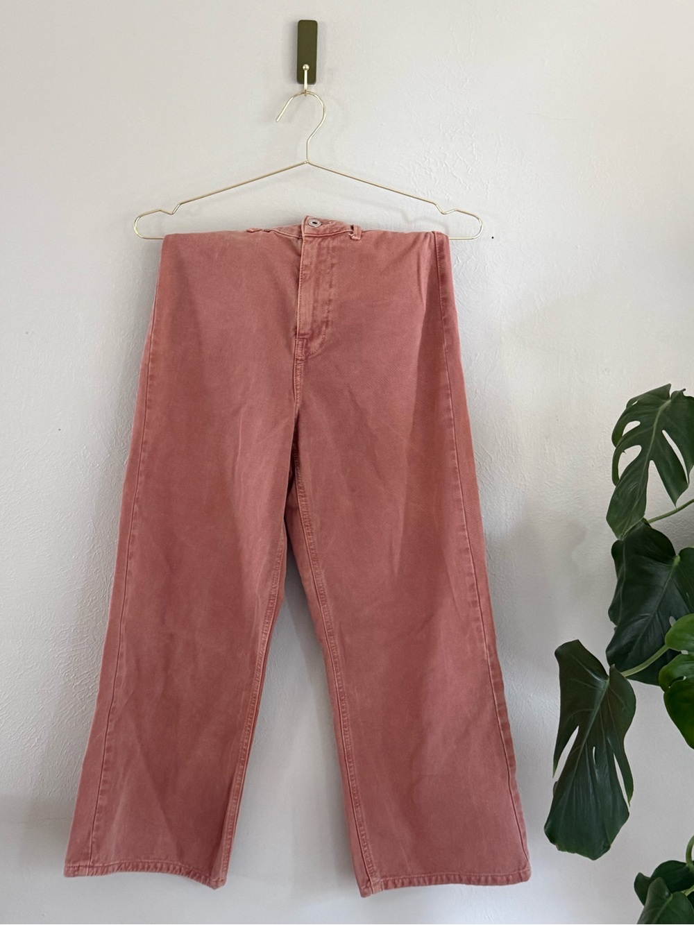 Zara Wide Leg Dusty Rose Jeans